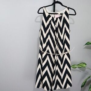 Pink Owl Tan and black Print Dress